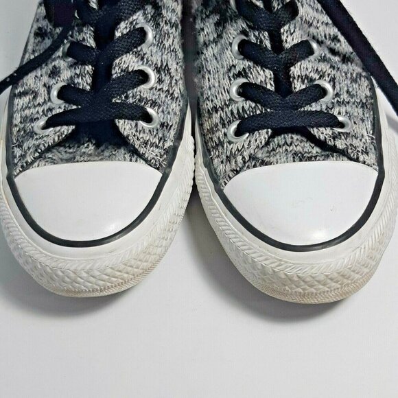 Converse High Hi Top Sneakers Shoes Gray Black Space Dye Knit Womens 6 Mens 4 - Picture 6 of 12